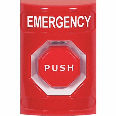 SAFETY TECHNOLOGY INTERNATIONAL SS2002EMEN Emergency Push Button Red SPDT Relay