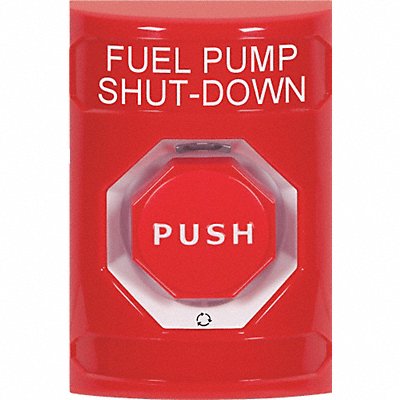 SAFETY TECHNOLOGY INTERNATIONAL SS2009PSEN Fuel Pump Shutdown Push Button Red SPDT