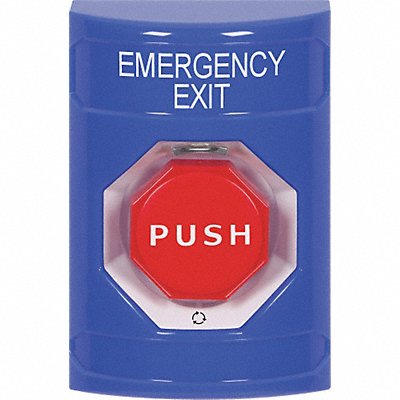 SAFETY TECHNOLOGY INTERNATIONAL SS2409EXEN Emergency Exit Push Button Blue SPDT