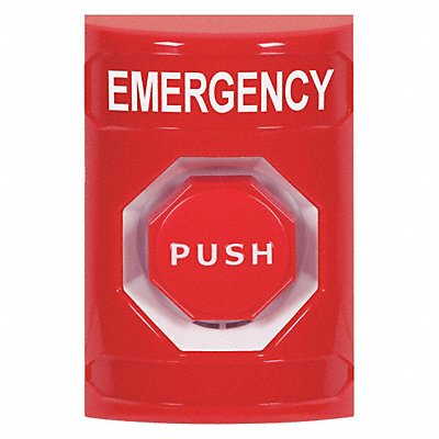 SAFETY TECHNOLOGY INTERNATIONAL SS2005EMEN Emergency Push Button Red Polycarbonate
