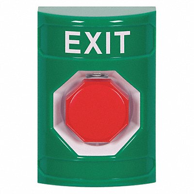 SAFETY TECHNOLOGY INTERNATIONAL SS2105XTEN Exit Push Button Green Polycarbonate