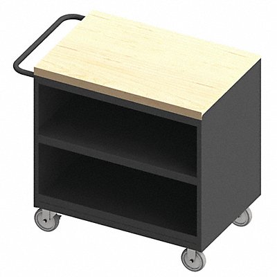 DURHAM MFG 3111MT95 Mobile Cabinet Bench Maple 36 W 24 D