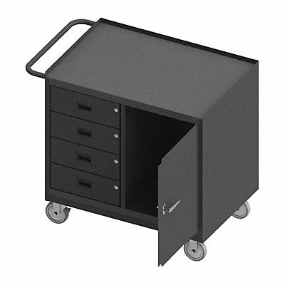 DURHAM MFG 312195 Mobile Cabinet Bench Steel 36 W 24 D