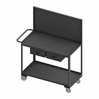 WESTWARD RSC24482PB2DR95W Mobile Wrkstion Steel 48 L 24 W 2 Shelf