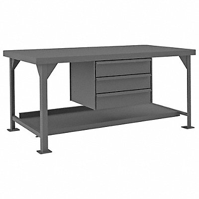 DURHAM MFG HDWB36723DR95 Workbench Steel 72 W 36 D
