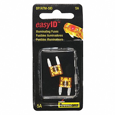 BUSSMANN BPATM5ID Automotive Fuse 5A Blade ATM-ID PK2