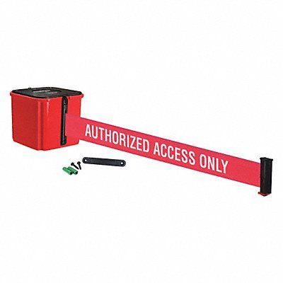 RETRACTA-BELT WM412RD20AAORE Belt Barrier 4 H Red/White Text Belt