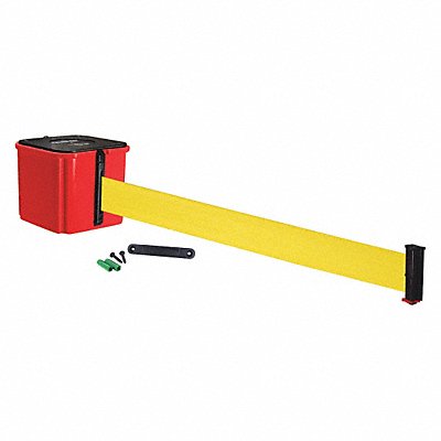 RETRACTA-BELT WM412RD25YWRE Belt Barrier 25 ft Belt L Yellow Belt