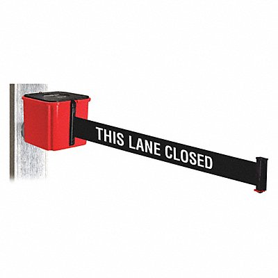 RETRACTA-BELT WH412RD20TLCMM Belt Barrier 20ft. Belt L Blk/White Text