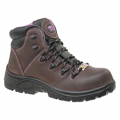 AVENGER SAFETY FOOTWEAR A7123W 6-Inch Work Boot W 6 1/2 Brown PR
