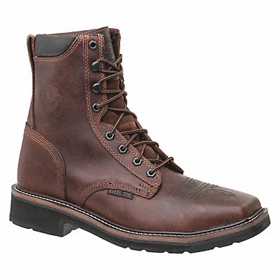 JUSTIN ORIGINAL WORKBOOTS SE682 8-Inch Work Boot D 13 Brown PR