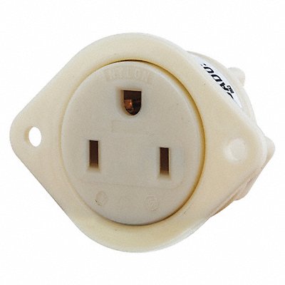 GRAINGER 5279 Flanged Receptacle Single Outlet 3 Wires