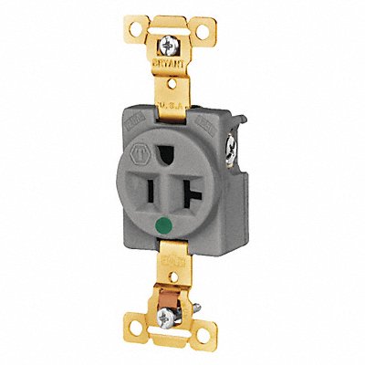 GRAINGER 8310GRY Receptacle Grey Hospital Grade 125VAC