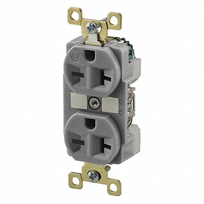 GRAINGER 5462GRY Receptacle Grey 20A 6-20R NEMA Config.