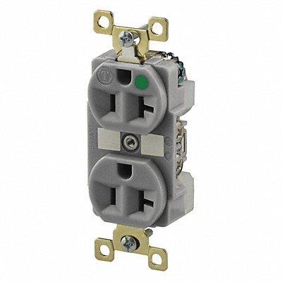 GRAINGER BRY8300GRY Receptacle Grey 20A 5-20R NEMA Config.