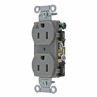 GRAINGER CR15IGRY Receptacle Grey 15 A 2P3W Back Side 1PK