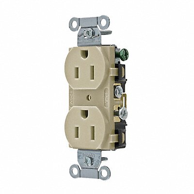GRAINGER CRS15I Receptacle Ivory 15A 125VAC Side Winning