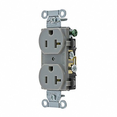 GRAINGER CRS20GRY Receptacle Grey 20A 125VAC Side Winning