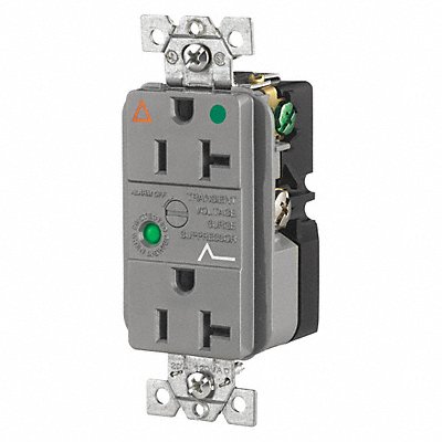 GRAINGER SP83IGGYA Receptacle Grey 20A 3 Wires 2 Poles