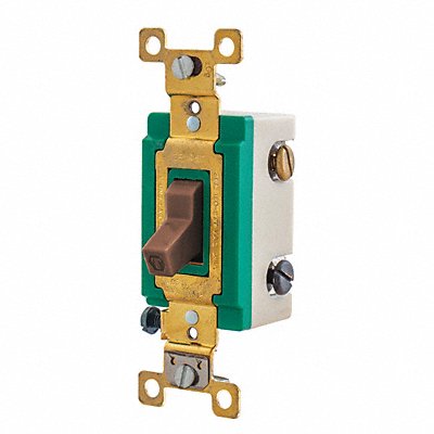 GRAINGER 3003BRN Wall Switch 30A Brown 3-Way Type Toggle