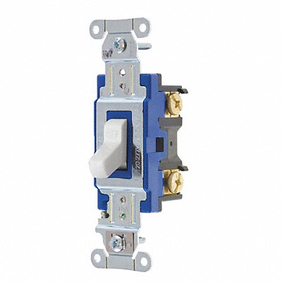 GRAINGER 4801BW Wall Switch 15A White 1-Pole Type Toggle