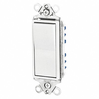 GRAINGER 9801W Wall Switch 15A White 1-Pole Type Rocker