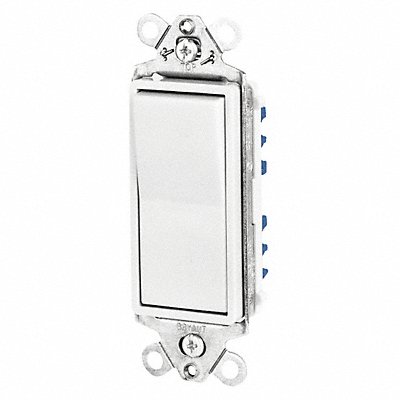 GRAINGER 9803W Wall Switch 15A White 3-Way Type Rocker