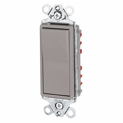 GRAINGER 9903GRY Wall Switch 20A Grey 3-Way Type Rocker