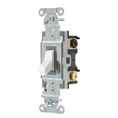 GRAINGER CSB320BW Wall Switch 20A 3-Way Type 1 to 2 HP
