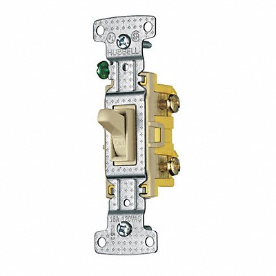 BRYANT RS115I Wall Switch 15A Ivory 1-Pole Type 1/2 HP