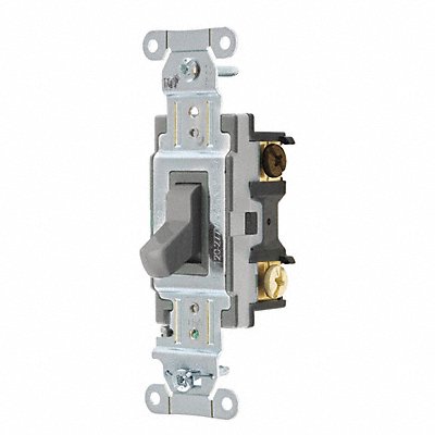 HUBBELL CSB315GY Wall Switch Grey 3-Way Type 1 to 2 HP