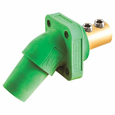 HUBBELL HBLFRAGN Angled Receptacle Green Double Set Screw