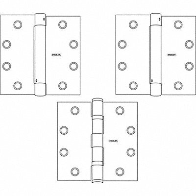 BEST 827188 Spring Hinge Set Prime Coat Grey PK3