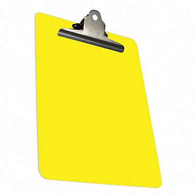 GRAINGER 300O06P05A10 Clipboard Letter Size Plastic Yellow