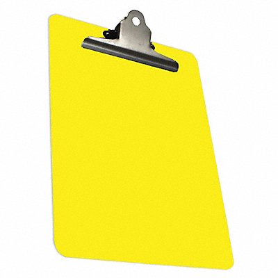 GRAINGER 300O06P05A24 Clipboard Letter Size Plastic Yellow