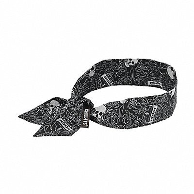 CHILL-ITS BY ERGODYNE 6700 Evaporative Cooling Bandana Black/White