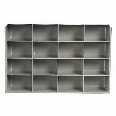 DURHAM MFG 2299516IND DrwInsrt Gry 16Cmptnt PlyPrp Fit91/4 Box