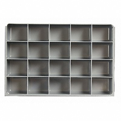 DURHAM MFG 2299520IND DrwInsrt Gry 20Cmptnt PlyPrp Fit91/4 Box