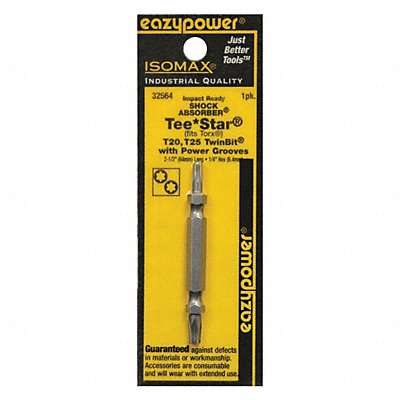 EAZYPOWER 32564 Insert Bit 1/4 Torx T20 T25 2-3/8