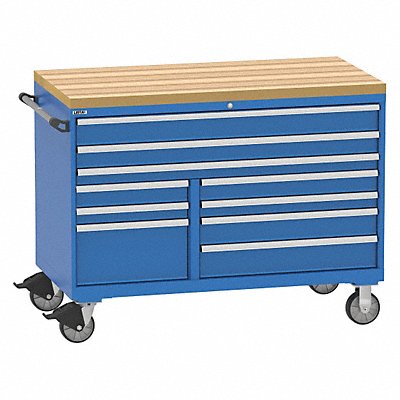 LISTA TSDW07C041003FLMBT Modular Drawer Cabinet 42 H 10 Drwr Bright Blue