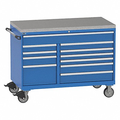 LISTA TSDW07C061102FLMSSTOP Modular Drawer Cabinet 42 H 11 Drwr Bright Blue
