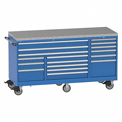 LISTA TSTB7501702MSSTOP Modular Drawer Cabinet 42 H 17 Drwr Bright Blue