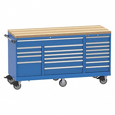LISTA TSTB7501901MBT Modular Drawer Cabinet 42 H 19 Drwr Bright Blue