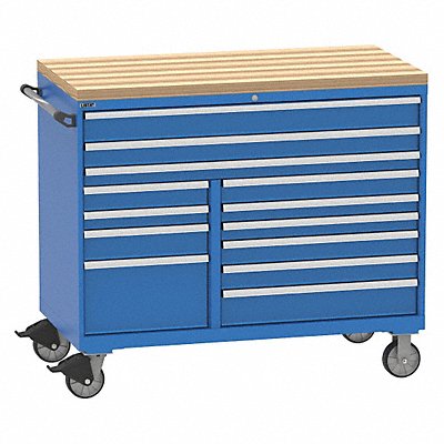 LISTA TSDW09C061303FLMBT Modular Drawer Cabinet 48 H 13 Drwr Bright Blue