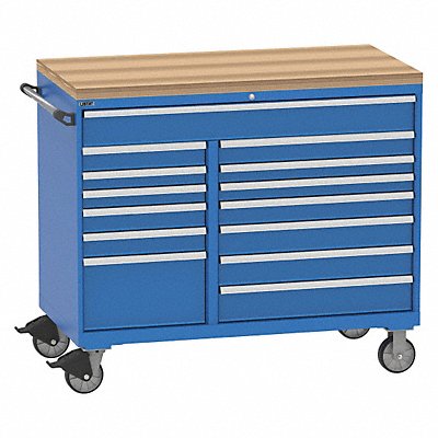 LISTA TSDW09C071402FLMBT Modular Drawer Cabinet 48 H 14 Drwr Bright Blue