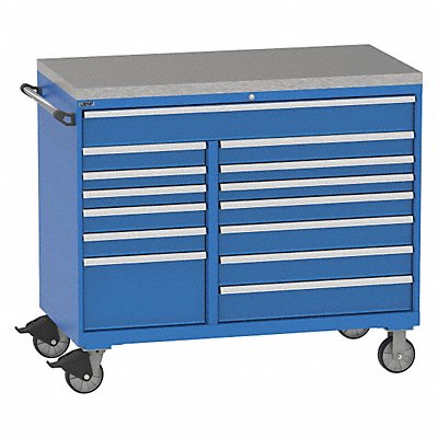 LISTA TSDW09C071402FLMSSTOP Modular Drawer Cabinet 48 H 14 Drwr Bright Blue