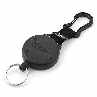 KEY-BAK 488603 Key Reel 28 L Black 1-1/8 Ring Dia