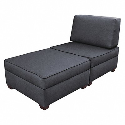 DUOBED IMFCL30DM Chaise Lounge 60 Wx18 H Blue Upholstery