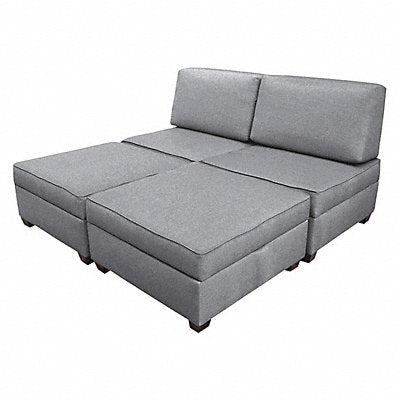DUOBED IMFKBAQ King Sleeper 72 W x 72 D Grey Upholstery