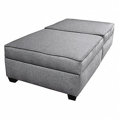 DUOBED IMFTWBAQ Twin Bed/Bench 72 Wx18 H Grey Upholstery